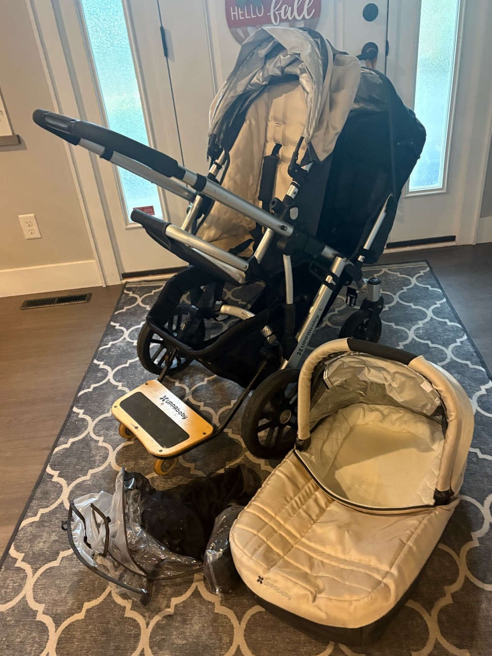 Uppababy Vista Beige Bassinet & Stroller Accessories